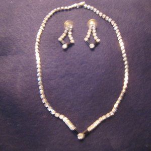 Fashion Jewelry Diamond Necklace and earrings